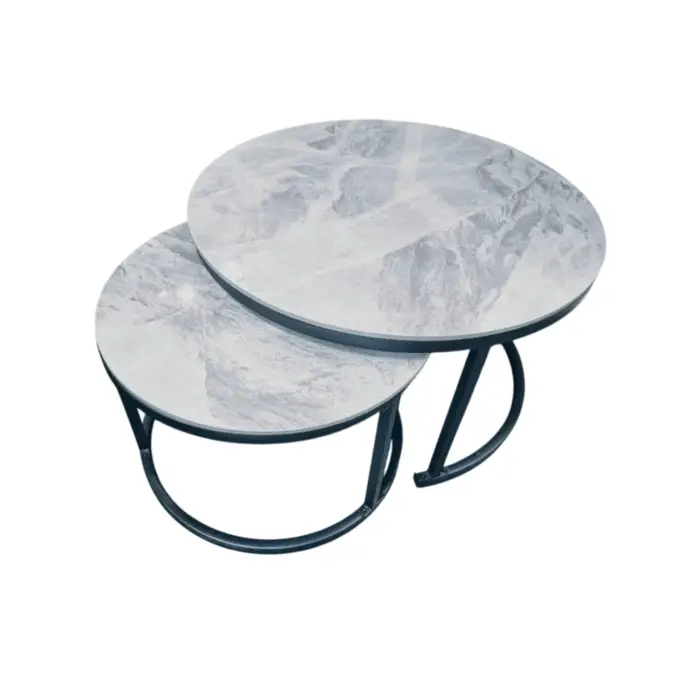 Luxury Marble Top Nesting Coffee Table Set