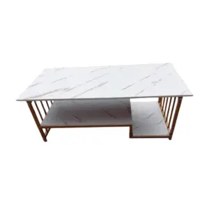 Rectangular White Marble Coffee Table