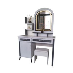 Executive Large Dressing Table – Sliding Mirror, Storage Drawers