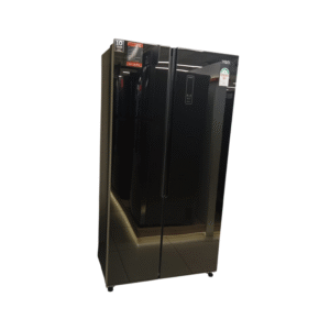 Von 429 L Side‑by‑Side Fridge – No Frost, Digital Control, Black Glass