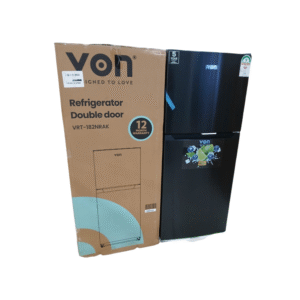 Von 182L double door fridge Dark Inox